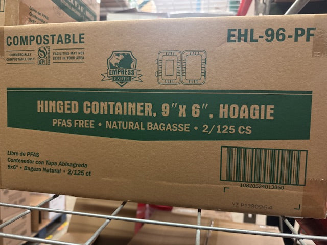 9"x6" Compostable Take-Out Container- HL96