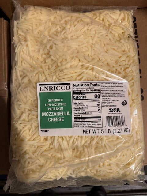 Mozzarella Cheese Shredded Part-Skim SPSM/SPSMX