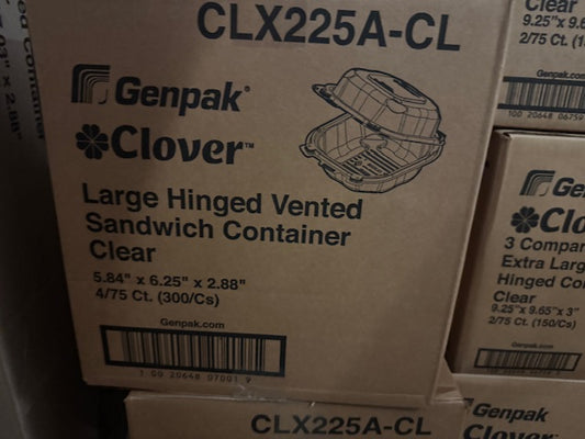 Clover 6"x6" Recyclable Take-Out- CHC6/CHC6X