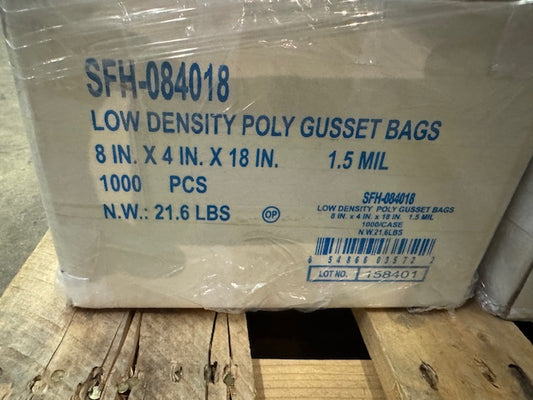 8"x4"x18" Poly Food Bag- BG8418